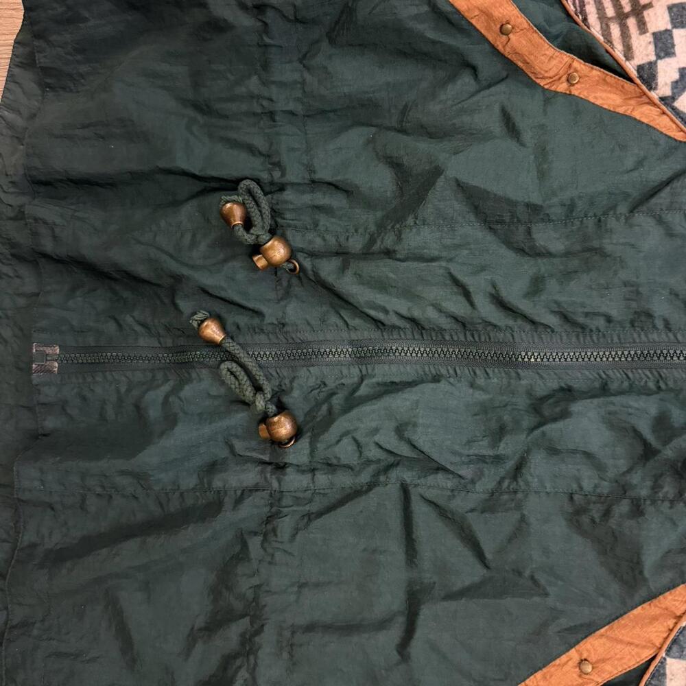 Vintage Ville Franche size M 90s Aztec Print Windbreaker Jacket #aztec - Picture 6 of 8